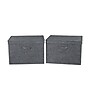 Household Essentials Large Stackable Folding Fabric Wide KD Storage Box, 12" x 18.5"x 15", 58 Qt., Gray, 2/Pack (7519-1)~#|#~1B614DD5-663A-4B6B-B14128629FD343DB_sc7