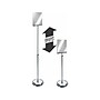 Azar Sign Holder, 11" x 17", Vertical, Freestanding, Clear/Silver Acrylic (300847)~#|#~1B671DA4-58F5-40A3-880BC5FF4A17AD9C_sc7
