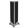 Azar Displays 60” x 16” Three-Sided Revolving Pegboard Tower Floor Display on Wheeled Metal Base, Black (700452-BLK)~#|#~1B6856BE-C7BF-43D2-980567043095A161_sc7
