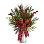 Nearly Natural Artificial Holiday Winter Greenery, Berries Christmas Arrangement, 28" (A1847)~#|#~1B6C73BD-031A-4A2C-948130B4D2E1D324_sc7