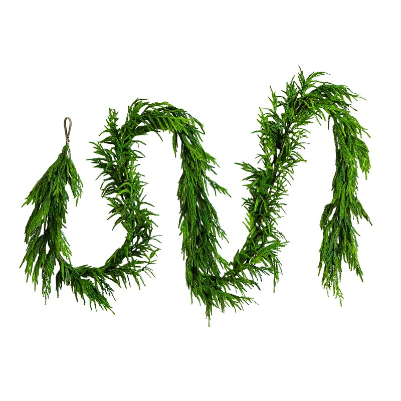 Nearly Natural Artificial Real Touch Norfolk Island Pine Garland, 15' (W1401) image 1