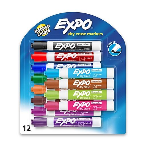 Expo Ultra-Fine Tip Dry Erase Markers - Set of 8, Assorted Colors