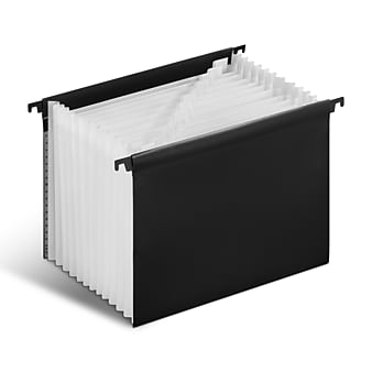 TRU RED™ Moisture Resistant Hanging File Folder, 15.35" Expansion, Letter Size, Black (TR51813)