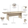 Bush Business Furniture 96"W Boat Shaped Conference Table, Natural Elm (99TB9642NEK)~#|#~1B734A3E-3825-43AE-98E5AE6D256F0A14_sc7