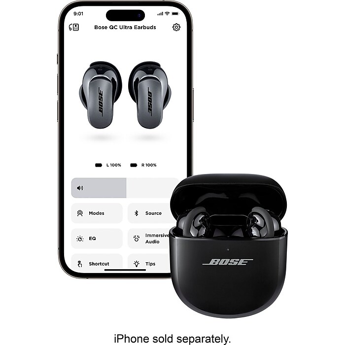 Bose QuietComfort Wireless Noise Canceling Earbuds Black 882826 0010 Staples