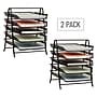Mind Reader Metal 5-Tier Stackable Paper Desk Tray Organizer, Black, 2/Pack (5TPAP2PK-BLK)~#|#~1B74E73E-B8E8-423A-841E04B272E71100_sc7