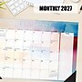 2027 Willow Creek Abstract Art 17" x 12" Monthly Desk Pad Calendar, Assorted Colors (66416)~#|#~1B787A64-C732-43DF-9A13690017320270_sc7