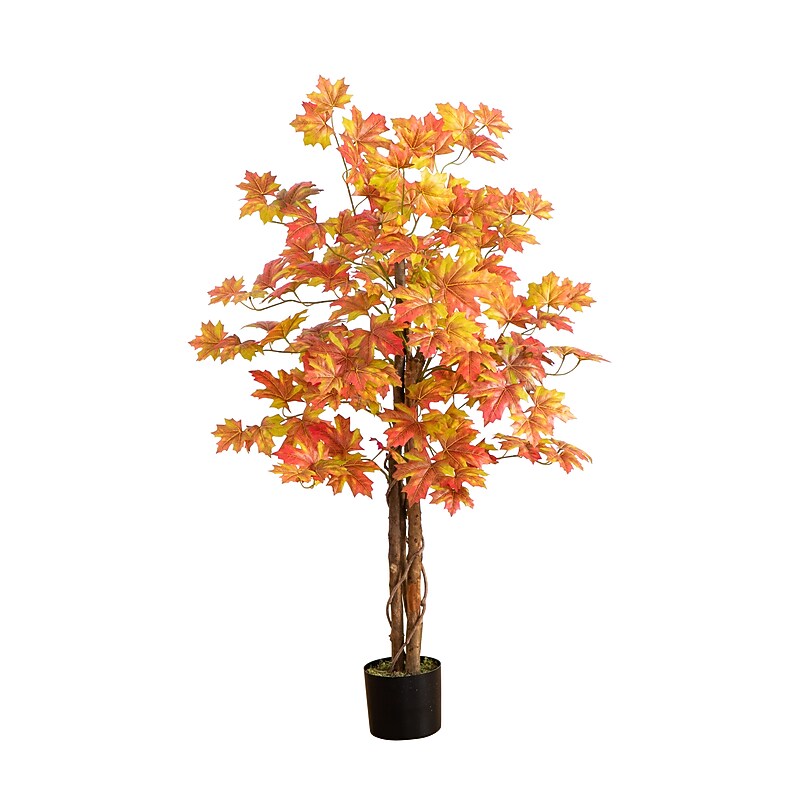 Nearly Natural 4' Autumn Deluxe Maple Artificial Fall Tree (T4743) image 1