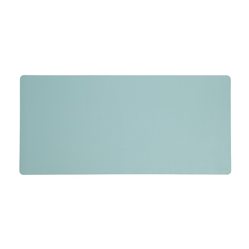 Smead Large Vegan Leather Anti-Slip Desk Pad, 36" x 17", Light Blue (64830) image 1