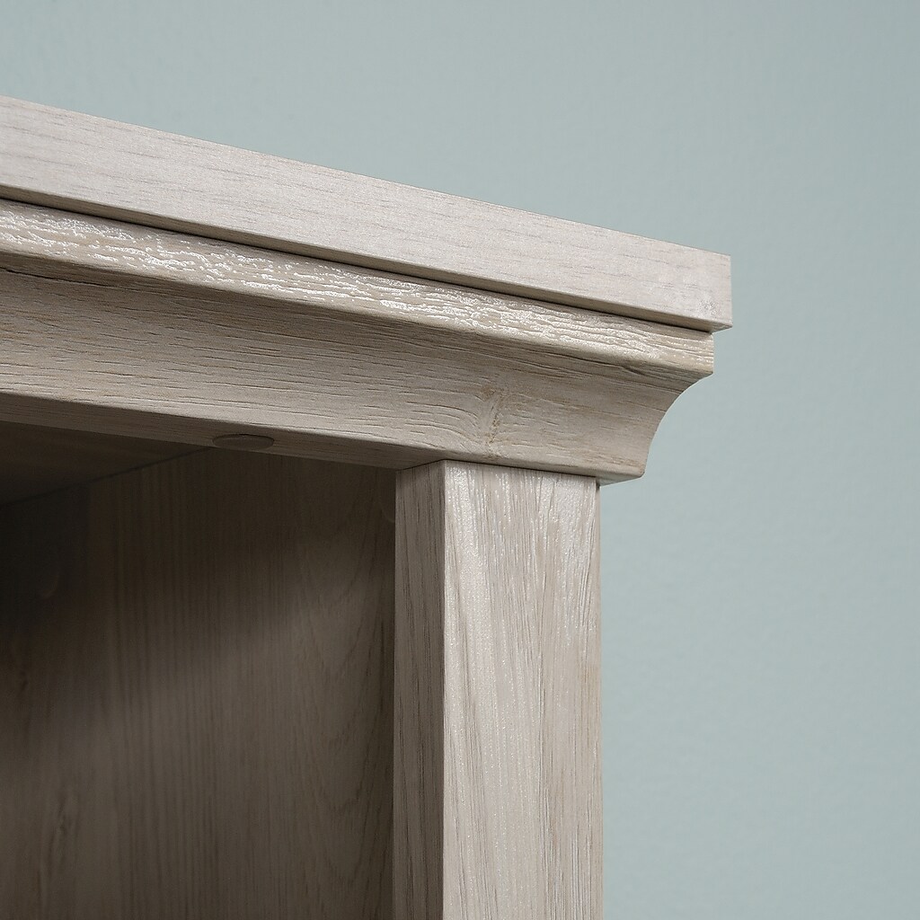 Top corner molding detail of bookcase