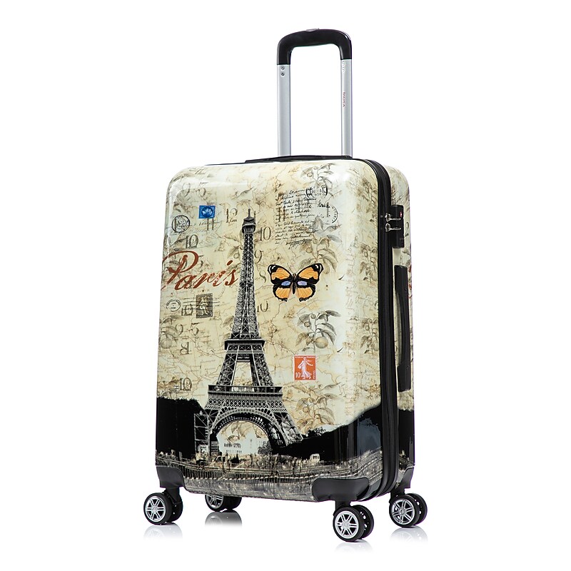 InUSA 24" Hardside Paris Suitcase, 4-Wheeled Spinner, TSA Checkpoint Friendly, Paris (IUAPC00M-PAR) image 1