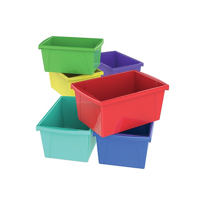 Storex Stackable Storage Bin, 8.25