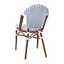 Flash Furniture Lourdes Contemporary Aluminum and PE Rattan Bistro Stacking Chair, White/Navy/Natural (SDA6421FWHNVNAT)~#|#~1B8EC2C4-DBE3-4081-A0A45D0A6CF4F9F1_sc7