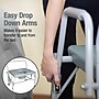 DMI Heavy Duty Bariatric Bedside Commode, Drop-Arm, Back Bar, Steel Frame, Grey (802-1204-0300)~#|#~1B8F7E6E-B127-4796-8BBEC9F5A4042518_sc7
