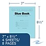 Roaring Spring Paper Products 1-Subject Exam Notebooks, 7" x 8.5", Wide Ruled, 4 Sheets, Blue (ROA77510)~#|#~1B9C13B1-0D7A-4C42-89183BAAB3F43A52_sc7