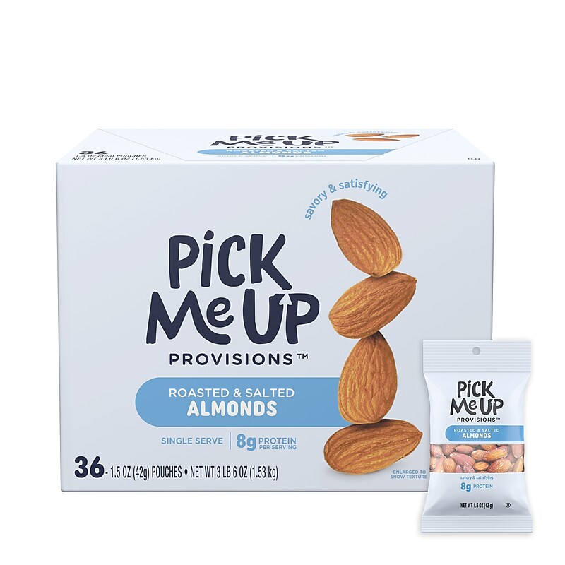 Pick Me Up Provisions™ Roasted & Salted Almonds, 1.5 oz., 36 Bags/Box (PM62980) image 1