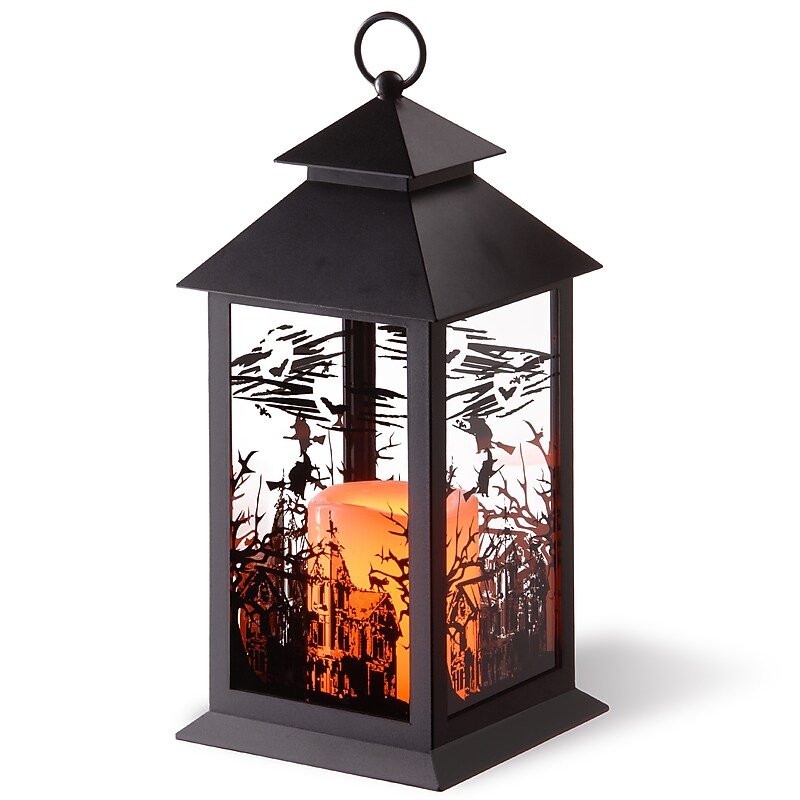 National Tree Company 12" Halloween Lantern with Candle (RAH-17C038C-1) image 1
