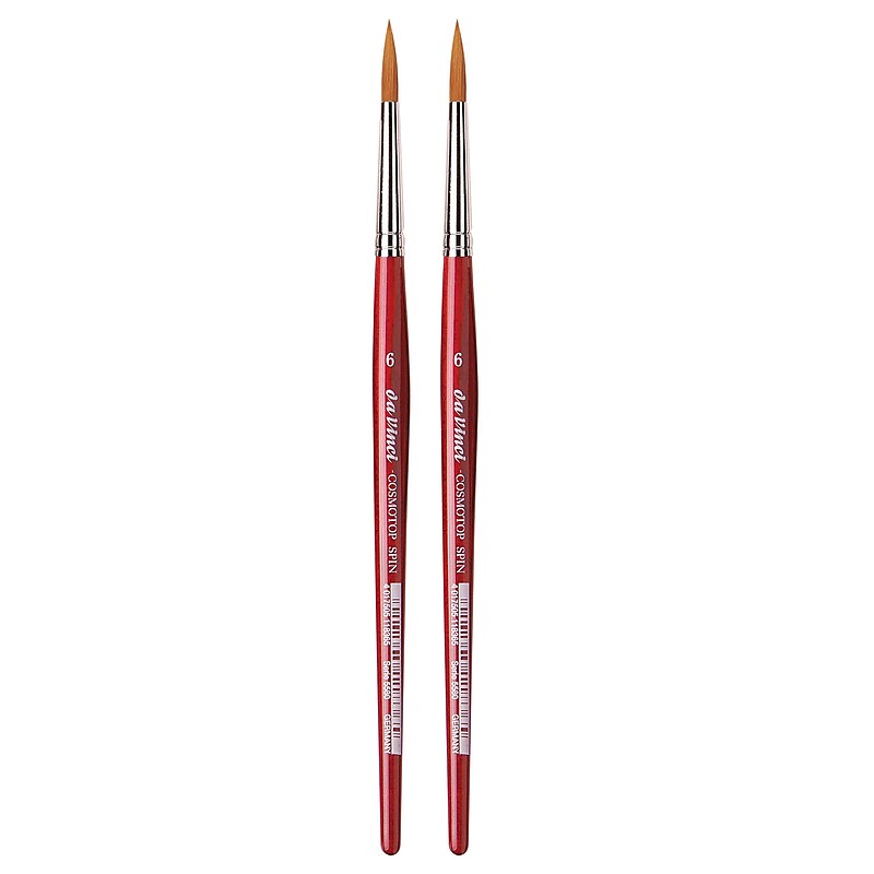 da Vinci COSMOTOP-SPIN Watercolor Synthetic Bristle, Round Brush, 2/Pack (DVXVA55806-2) image 1
