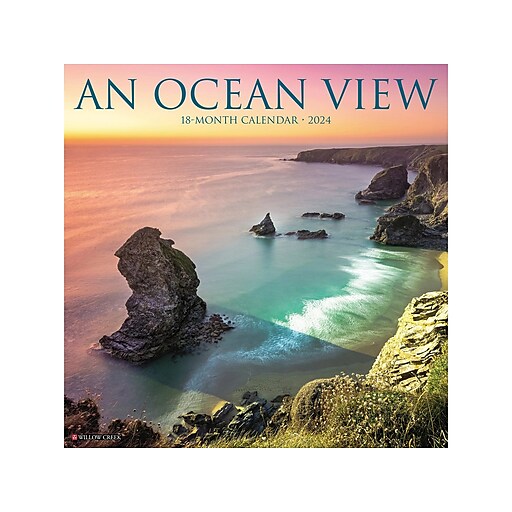 2024 Willow Creek Ocean View 12" x 12" Monthly Wall Calendar (34729