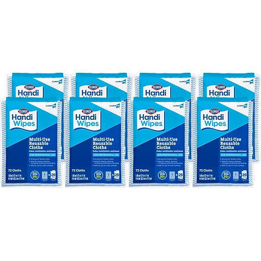 CloroxPro Clorox Handi Wipes Cotton Cleaning Cloths, Blue/White