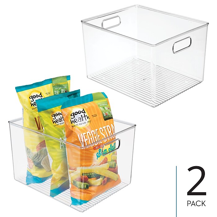 iDESIGN Small Stackable Plastic Storage Bin, 8