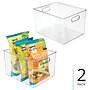 iDESIGN Small Stackable Plastic Storage Bin, 8" x 12"x 10", Clear, 2/Pack (29111M2)~#|#~1BAB72E7-EB94-4D25-A2DBA9D94020CC3A_sc7
