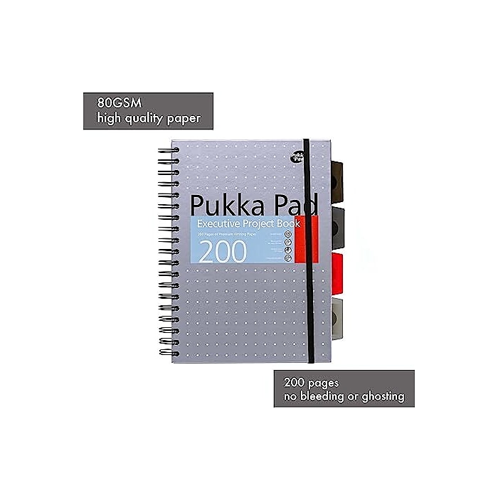 Pukka Pad Metallic 5-Subject Subject Notebooks, 6.9 Pukka Pad Metallic 5-Subject Subject Notebooks, 6.9