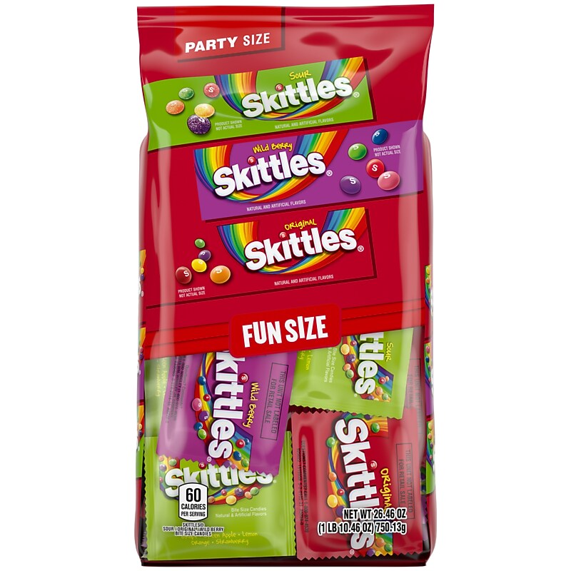 Skittles Halloween Party Size Fruity Chewy Candy Variety Pack, 26.46 oz. (MMM29711) image 1