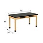 Diversified Woodcrafts School Classroom Rectangular Science Lab Table, 72" x 24", Oak (C7306K30N)~#|#~1BBAF01D-9748-43A0-A1DF1944B30CB1D7_sc7