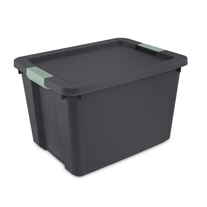 Sterilite 80 Quart Latching Storage Tote, Plastic, Flat Gray (22173V06) image 1