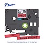 Brother P-touch Laminated Label Tape, ~3/8" x 26.2', Black on Red (TZe421)~#|#~1BBDE4D7-86F9-4A38-9CBF5E1CD66D33AF_sc7
