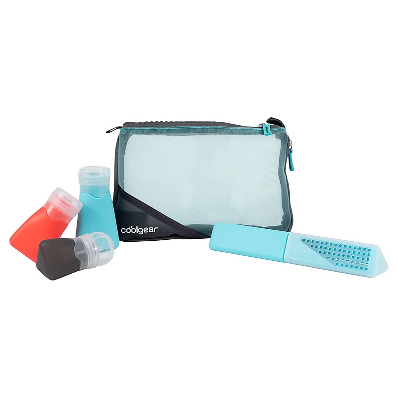 cool gear 9.5" 5-Piece Mesh Toiletry Bag Kit, Multicolored (05005738) image 1