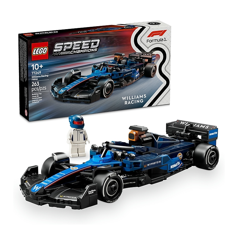 LEGO Speed Champions Williams Racing FW46 F1 Race Car, 263 Pieces (77249) image 1