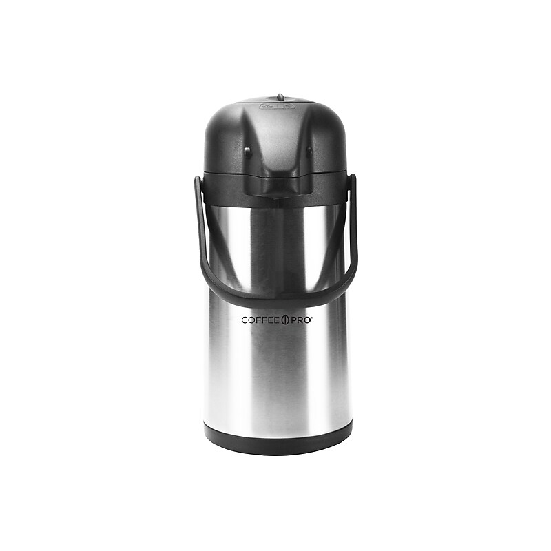 Coffee Pro Stainless Steel Airpot, 14 Cups, Silver (CPAP22) image 1