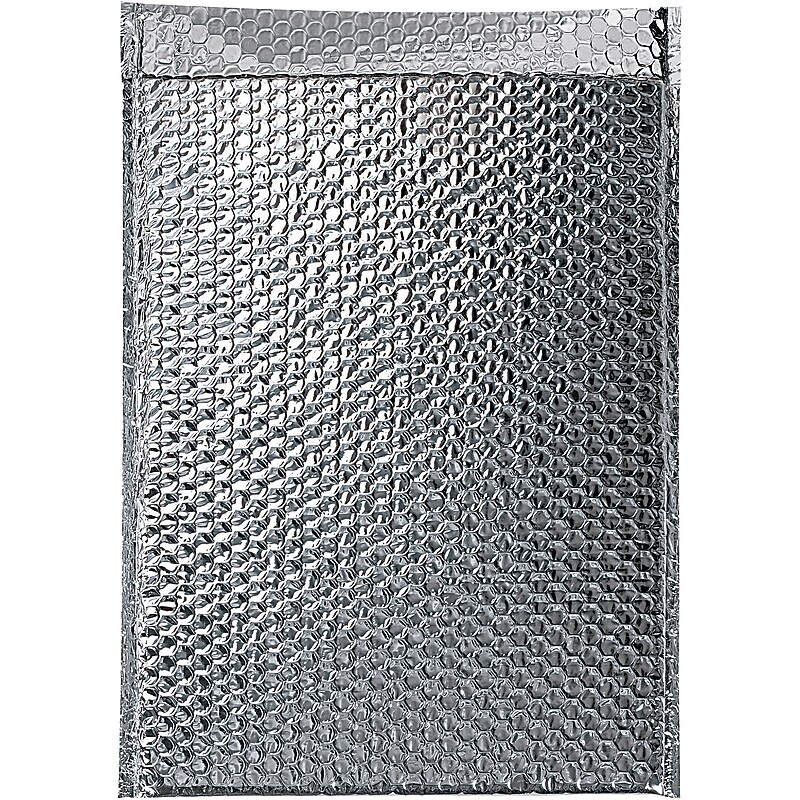 12" x 17" Self-Sealing Bubble Mailer, Metallic Silver, 50/Carton (INM1217) image 1