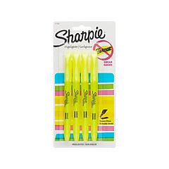 Sharpie Accent Stick Highlighter, Chisel Tip, Yellow, 2/Pack