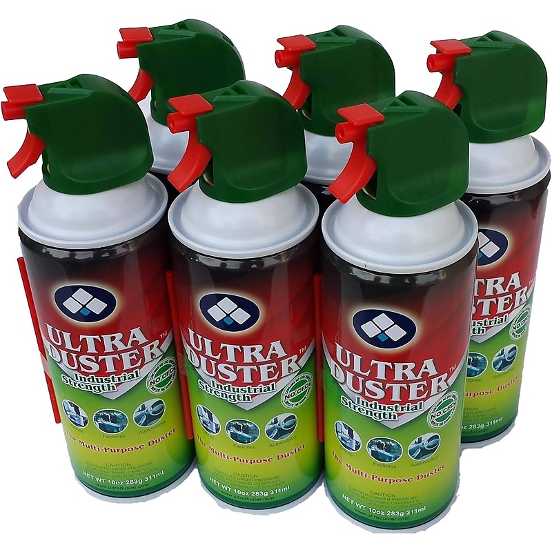Ultra Duster Industrial Strength Compressed Air Duster Cleaner 10 oz., 6/Pack (UDS-10P6) image 1