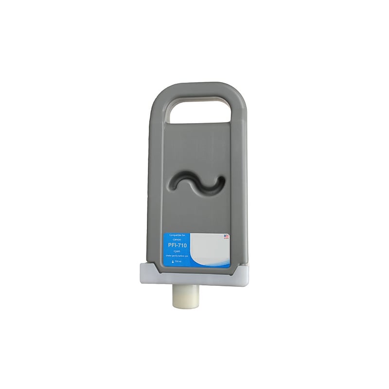 CIG Compatible Cyan Standard Yield Wide Format Inkjet Cartridge Replacement for Canon PFI-710 (WCPFI710C) image 1