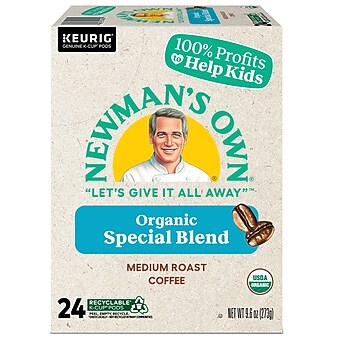 Newman's Own Organics Special Blend Coffee, Keurig® K-Cup® Pods, Medium Roast, 24/Box (4050)