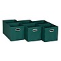 Household Essentials Medium Folding Fabric Storage Bin, 11" x 11"x 11", 23 Qt., Green, 6/Pack (827-1)~#|#~1BD22A05-4B2F-4BE8-B0B96131FE3E710F_sc7