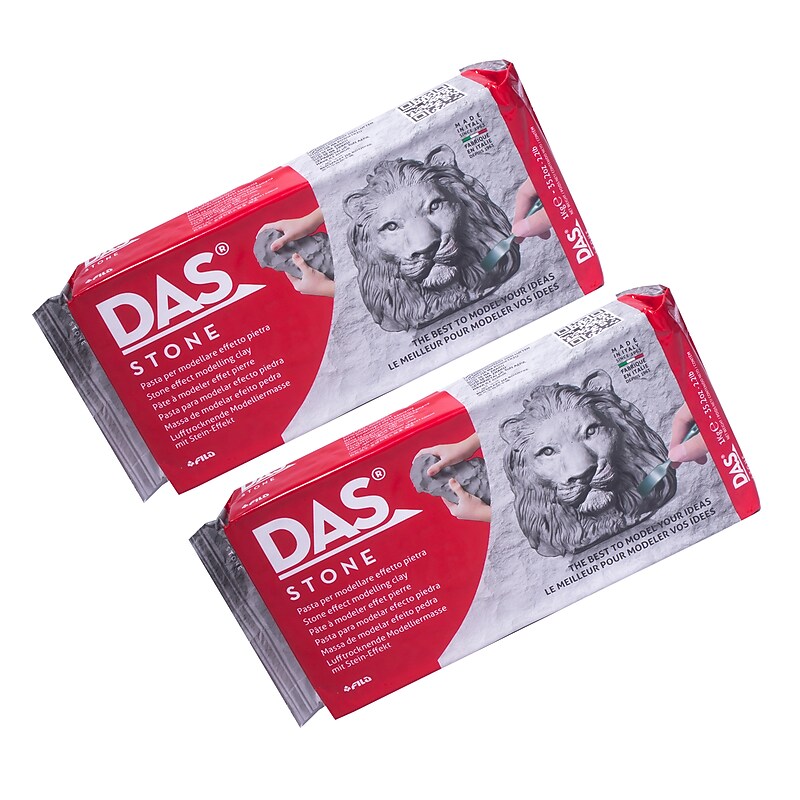 DAS Modeling Clay Air Hardening, Stone, 2.2lb, 2/Bundle (DASF348200-2) image 1