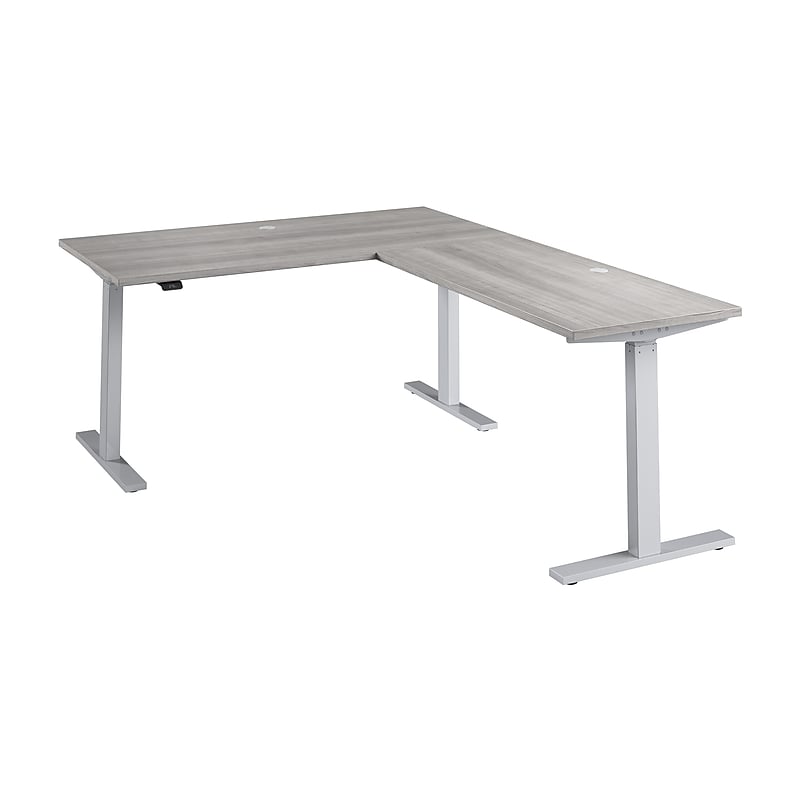 Bush Business Furniture Move 60 Series 60"W L Shaped Adjustable Standing Desk, Platinum Gray (M6SL6078PGSK) image 1