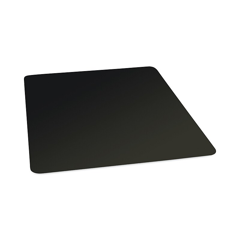 ES Robbins Floor+Mate Carpet & Hard Floor Chair Mat, 46" x 48", Designed for Medium-Pile Carpet, Black (121542) image 1