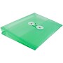 JAM Paper Premium Plastic Filing Envelope with Button & String Closure, Green, 3/Pack (920B1GRX3)~#|#~1BDD26BA-008A-4C8C-BC9A6B44D12FB63B_sc7