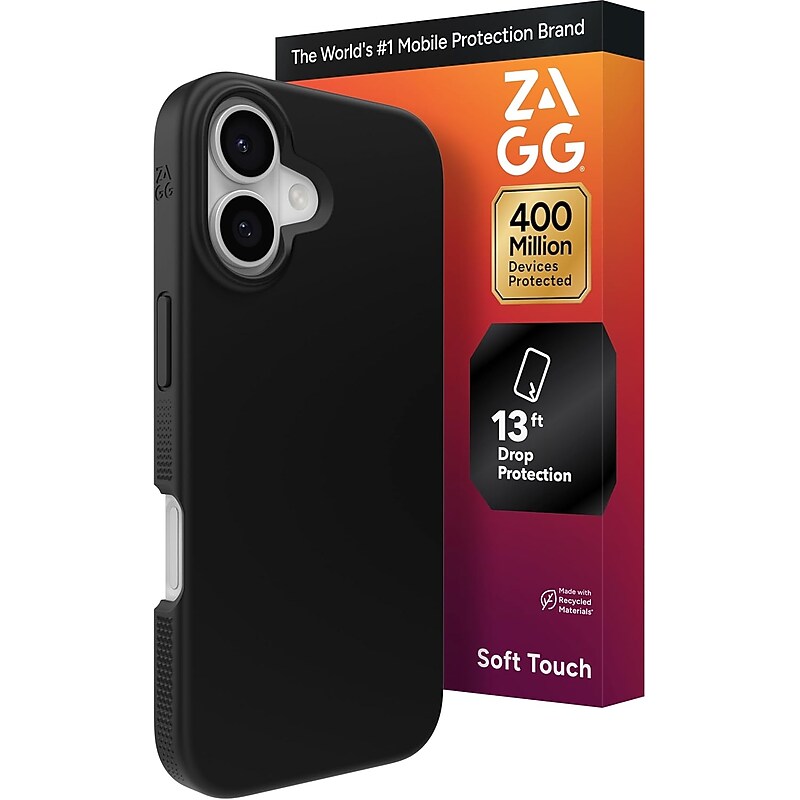 Zagg Manhattan Snap MagSafe Phone Case for iPhone 17, Shock Absorbing, Black (260F10) image 1