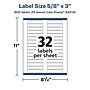 Avery Laser/Inkjet Rectangle Waterproof Multipurpose Labels, 3"  x 0.625", White, 800/Pack (94214)~#|#~1BE319AF-4B9D-4A06-9DA15C19BBFB5455_sc7