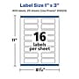 Avery Laser/Inkjet Rectangle Multipurpose Labels, 1" x 3", Clear, 400/Pack (94224)~#|#~1BE624BC-E9DB-4E27-9D888CF431E7C1FF_sc7