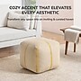 Anji Mountain Waterbury Beige Honey Mustard Fabric Square Pouf Ottoman (AMBPF114-1818)~#|#~1BE70175-934C-4998-B61C05DC0651BC86_sc7