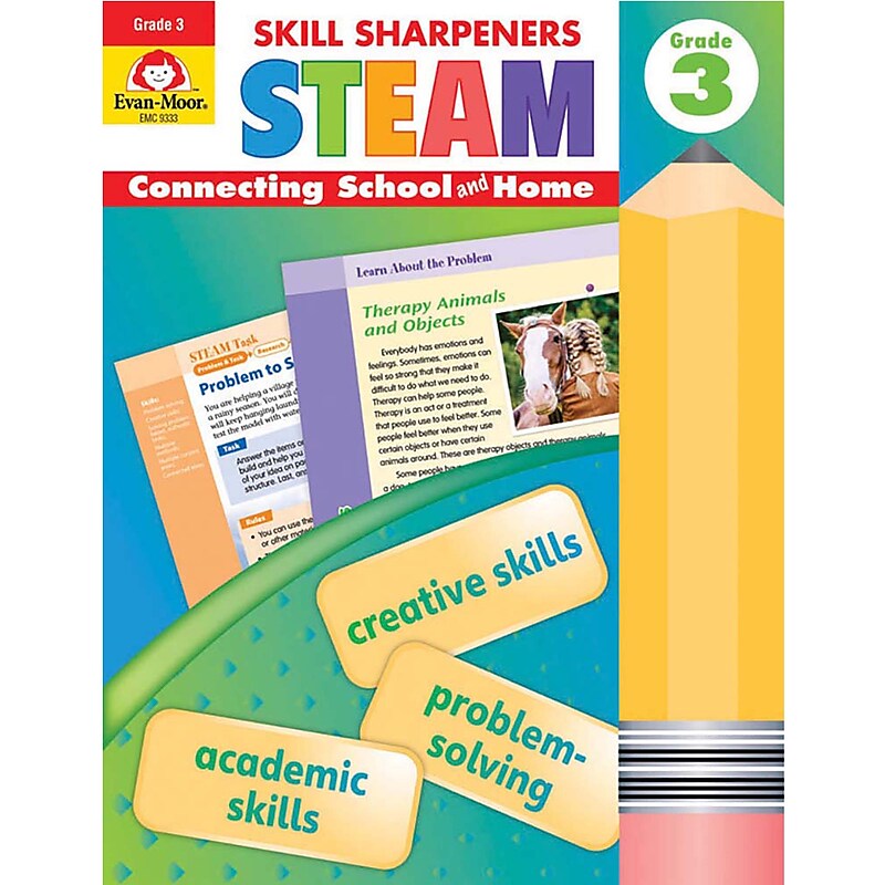 Evan-Moor Educational Publishers Skill Sharpeners STEAM, Grade 3 (EMC9333) image 1