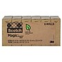 Scotch Magic Greener Invisible Clear Tape Refill, 0.75" x 25 yds., 1" Core, Transparent, 6 Rolls/Pack (812S6)~#|#~1BF1A917-48AD-4776-971DAAEBE434B297_sc7